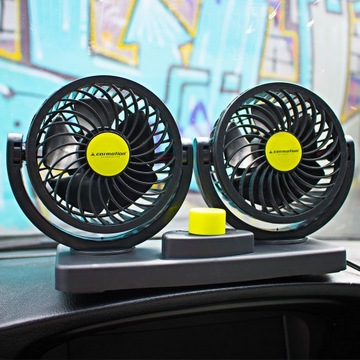 Мощный автомобильный вентилятор 12 В, двойной вентилятор для выдувания прикуривателя