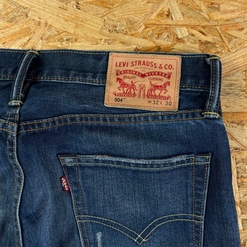 Spodnie Jeansowe LEVIS 504 32x30 Straight Proste Dżins Jeans Męskie Denim