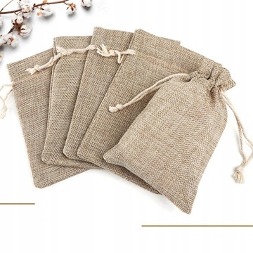 ДЖУТОВЫЙ СУМОК НА ШНУРЕ ДЛЯ ПОДАРОЧНЫХ ПАКЕТОВ ×30