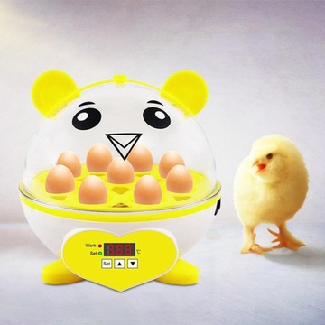 автоматический инкубатор для яиц 9 яиц Yellow Egg