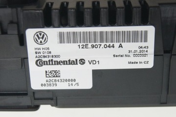 GD VW E-UP PANEL KLIMATIZACE 12E907044A