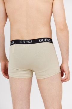 GUESS Bawełniane bokserki męskie z logo 3 pack r L