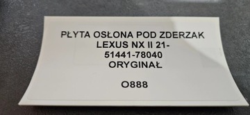 DESKA KRYT POD NÁRAZNÍK LEXUS NX II 21- 51441-78040 ORIGINÁLNÍ