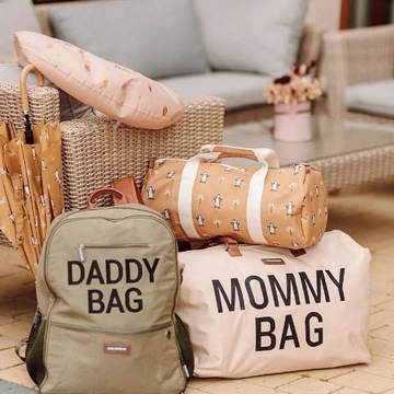 MOMMY BAG ДЕТСКАЯ СУМКА БОЛЬШОЙ ВМЕСТИМОСТИ кремовая + пеленальный столик