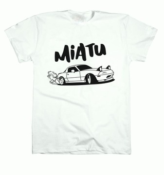 T-shirt koszulka biała MAZDA MX5 MIATU JDM