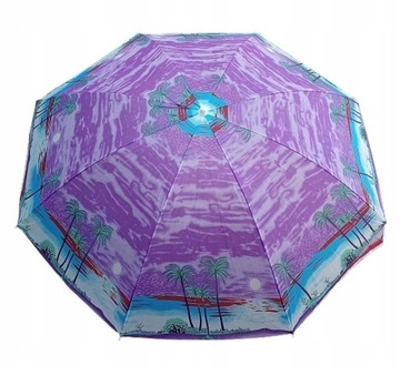 PARASOL OGRODOWY PLAŻOWY BALKONOWY ŁAMANY 170 cm FIOLETOWY