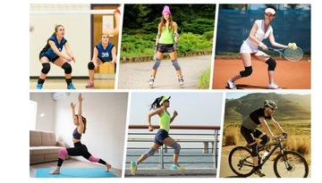 ГИБКИЕ НАКОЛЕННИКИ, ЧЕРНЫЕ наколенники для танцев ЙОГА-ВОЛЕЙБОЛ