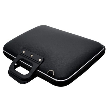 ЧЕРНАЯ КОЖАНАЯ СУМКА ДЛЯ НОУТБУКА 15 ДЮЙМОВ