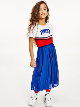 TOMMY HILFIGER PLISOWANA SPÓDNICA LOGO (8-9L)