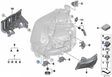 Регулировочный винт лампы дилерского центра BMW OE 63127280779