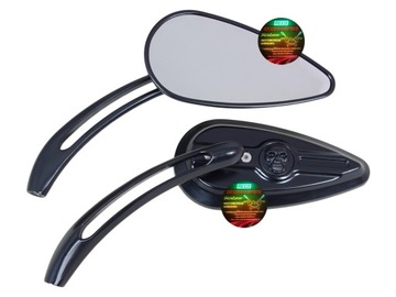 эллиптические зеркала для Harley Touring 82-22 черные