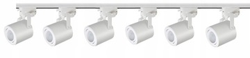 6x SPOT REFLEKTOR GU10 SZYNOPRZEWÓD 1m na szynę 1f