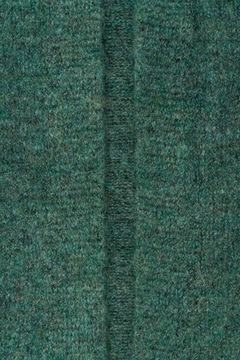 New Look Długi Luźny Zielony Sweter Narzutka Kieszenie z Wełną XL 42