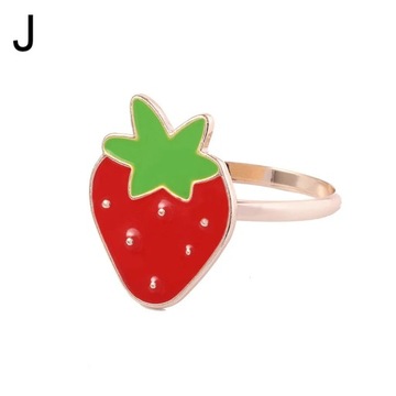 1 шт., милые кольца для салфеток в форме фруктов, металлический держатель для салфеток, тканевые бумажные салфетки