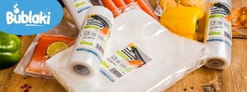 Фольга для вакуумной упаковки Bublaki 25см х 5м, рифленая, БЕЗ BPA