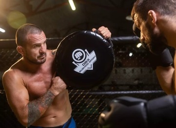 OKRĄGŁA TARCZA TRENINGOWA LEKKA 40x12CM BOKS MMA MUAY THAI DBX BUSHIDO