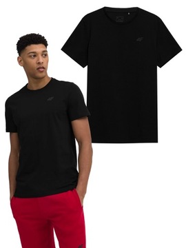 4F KOSZULKA CZARNA BAWEŁNIANA T-SHIRT SPORT R-M