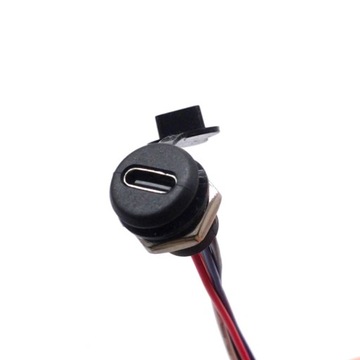 Панель USB C, черная 2-контактная панельная розетка PH2.0