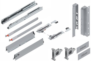 BLUM Szuflada Tandembox 550 Wysoka Tip-On D Szara