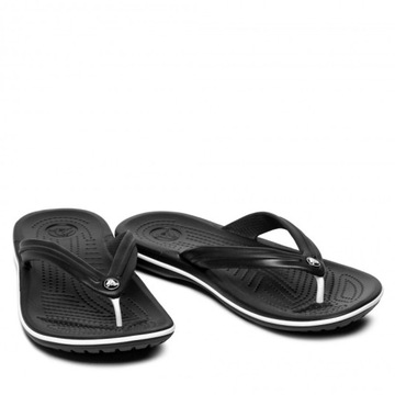 CROCS 11033 JAPONKI CZARNE Z LOGO LATO 38-39 ŻLA