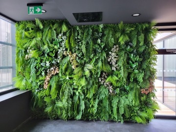 Зеленая настенная панель Коврик из искусственного самшита Вертикальный сад 40х60см