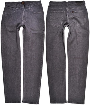 LEE spodnie SLIM regular GRAY jeans RIDER _ W34 L32