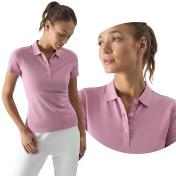 KOSZULKA DAMSKA 4F POLO T-SHIRT POLÓWKA BAWEŁNIANA ODDYCHAJĄCA SS24F132