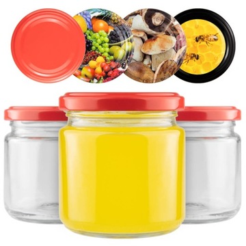120SZTUK Słoik 200ML + WIECZKO FI66 DŻEM PRZETWORY