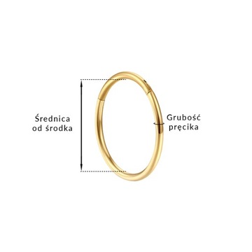 Кольцо-кликер Helix Septum для пирсинга GOLD 1,2/12