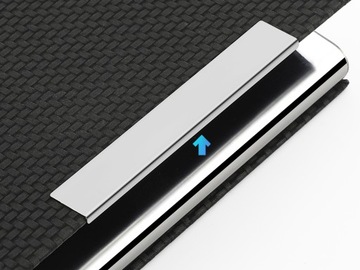 Кожаная визитница, Элегантный подарок для начальника, из искусственной кожи черного цвета