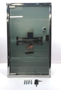 Настенная аптечка, нержавеющая сталь, Relaxdays