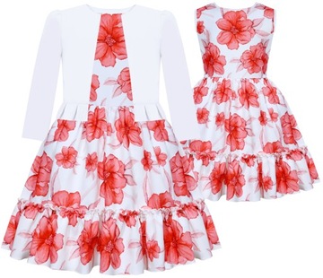 Elegancka wizytowa SUKIENKA z bolerkiem KOMUNIA DRUHNA ŚLUB r 146 1068
