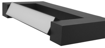 KINKIET LED ŁAZIENKOWY LAMPA NAD LUSTRO RUCHOMA DWUSTRONNA 8W 30cm CZARNY