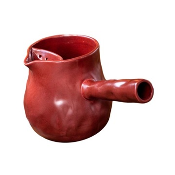 Ceramiczny czajniczek Trwały dom wiejski z bocznym uchwytem i filtrem do