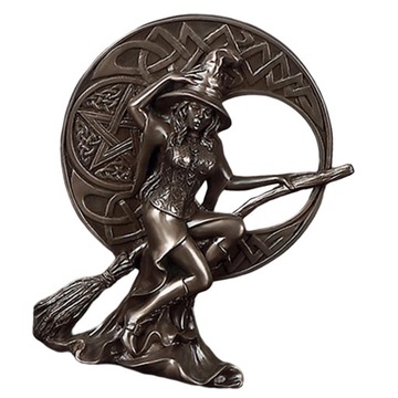 Sztuka 3D Czarownica Pentagram Statua Czary F