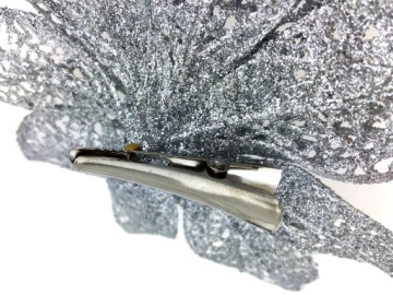 РОЖДЕСТВЕНСКИЕ ШАРЫ СЕРЕБРЯНЫЕ ТОЧЕЧНЫЕ ЗАЖИМЫ 15 см