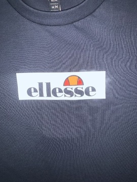 T-shirt z nadrukiem ELLESSE granatowy M