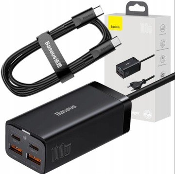 BASEUS ŁADOWARKA GAN3 2X USB-C/2X USB 100W