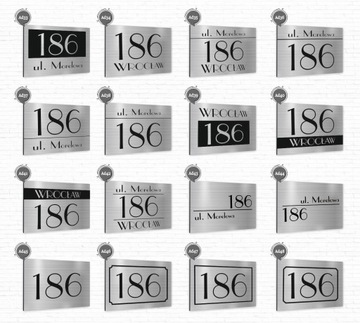 Tabliczka ADRESOWA Z TWOIM ADRESEM STRZAŁKA NUMER