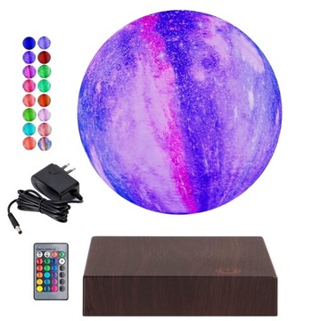 LAMPKA MAGNETYCZNA LEWITUJĄCA LAMPA KSIĘŻYCOWA GALAKTYKI RGB 16KOL + PILOT