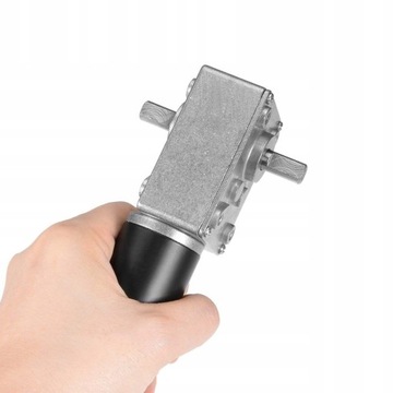 Silnik z przekładnią ślimakową z podwójnym wałem