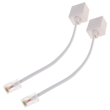 DO ADAPTERA RJ11 GNIAZDO TELEFONICZNE ETHERNET 2 SZT