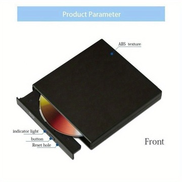 Внешний привод CD-DVD, тонкий портативный внешний привод CD-RW DVD-RWr USB 2.0