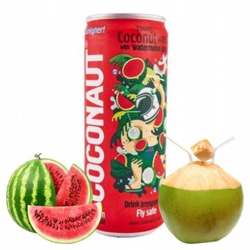 Coconaut Woda Kokosowa z Sokiem Arbuzowym 320ml Witamina C Naturalny Puszka