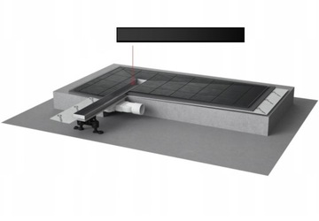 Odpływ liniowy SLIM Radaway 85 cm ruszt Czarny