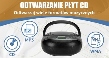 Портативный проигрыватель компакт-дисков Retekess TR634, FM-радио