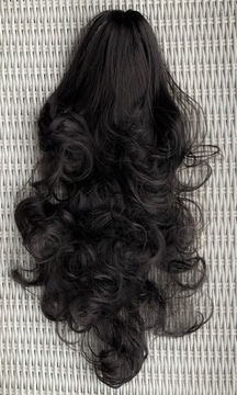 Наращивание волос, глубокий черный, шиньон, зажим