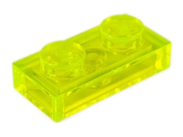 LEGO Trans-Neon Green Plate 1 x 2 3023 5 szt