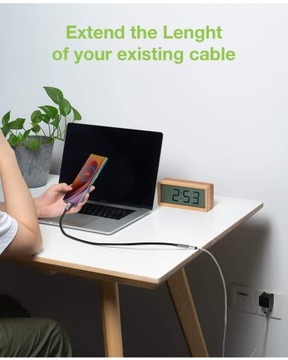 Кабель Techly USB-C 3.2 Gen2 M/F Удлинительный кабель 100 Вт, 5 А, 1 м