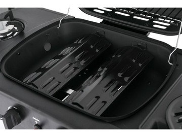 САДОВЫЙ ГАЗОВЫЙ ГРИЛЬ YATO 4 ГОРЕЛКИ 11 КВТ 3 В 1 ЧЕРНЫЙ БОЛЬШОЙ ГРИЛЬ 48x37см